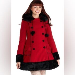 Modcloth For the Winnipeg Coat Sz XS EUC Red Riding Hood
